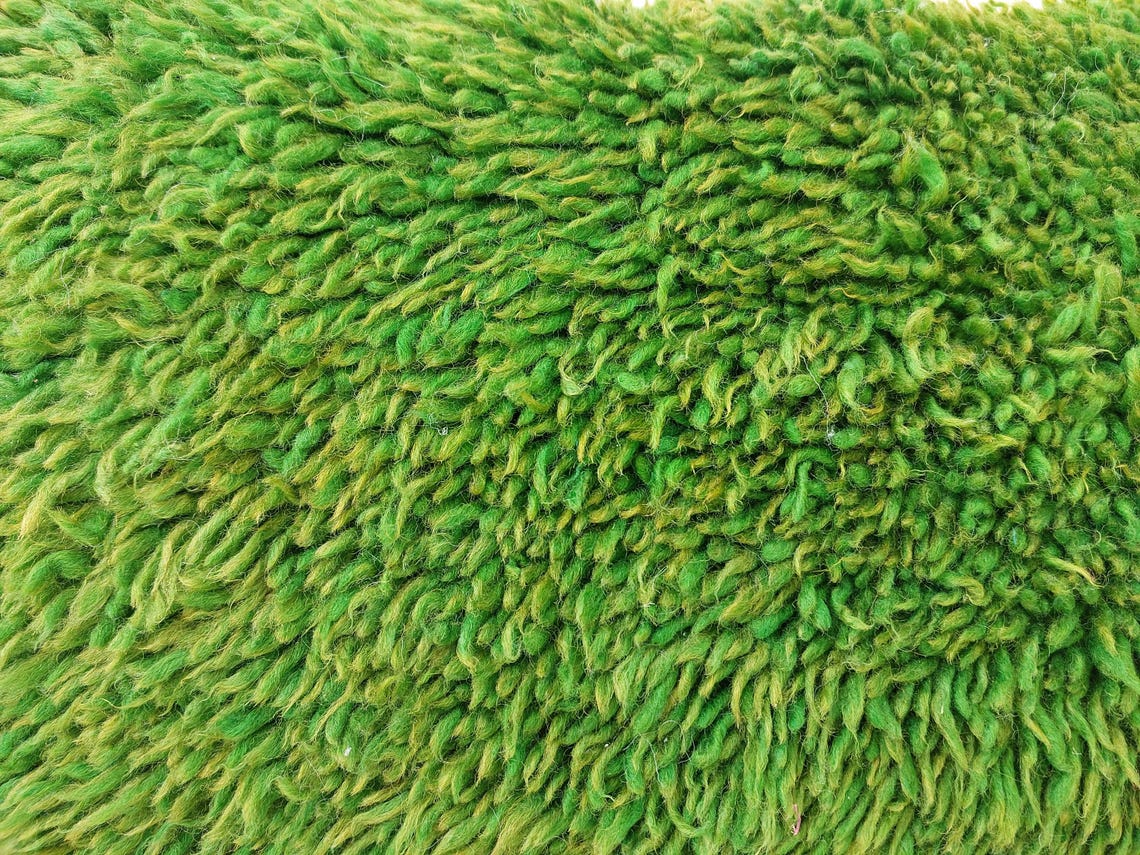 Emerald Beni Mguild Moroccan Wool Pillow - Decorative Berber Cushion, Boho Style, 24x16 Inches MoroccanBazzArts
