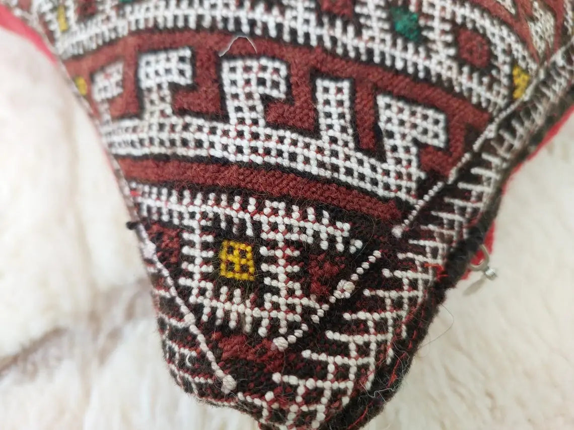 Moroccan Kilim Pillow Cover, Berber Kilim Pillow, Moroccan Pillow, Handmade Wool Pillow, Decorative Pillow Case. MoroccanBazzArts