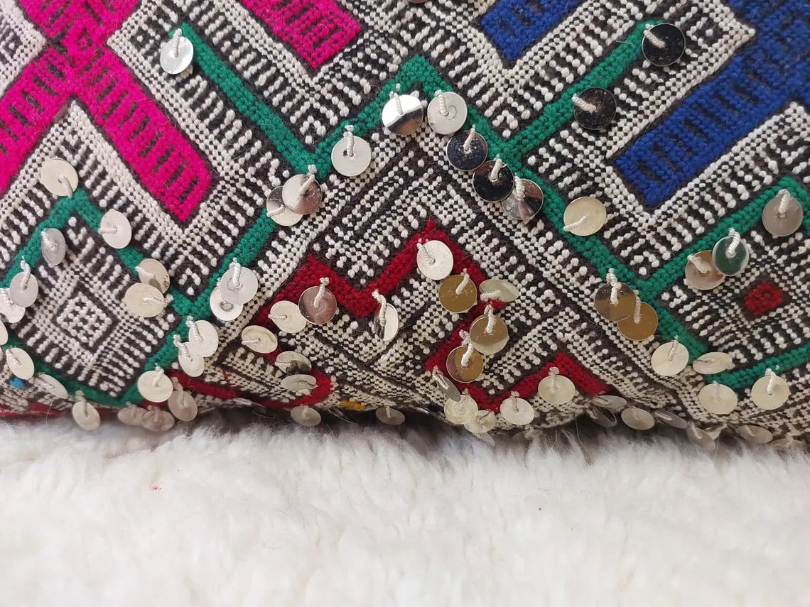 Moroccan Kilim Pillow Cover, Berber Kilim Pillow, Moroccan Pillow, Handmade Wool Pillow, Decorative Pillow Case. MoroccanBazzArts