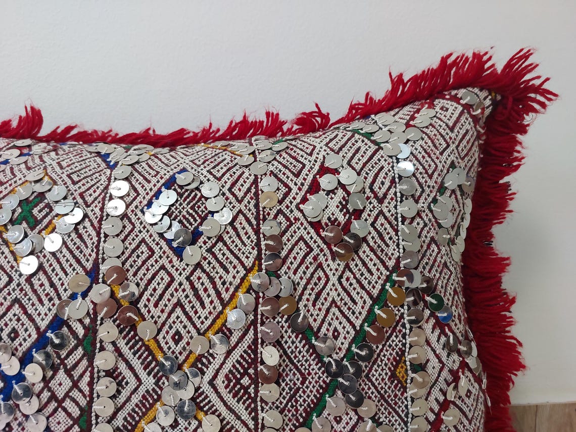 Moroccan Kilim Pillow Cover, Berber Kilim Pillow, Moroccan Pillow, Handmade Wool Pillow, Decorative Pillow Case. MoroccanBazzArts