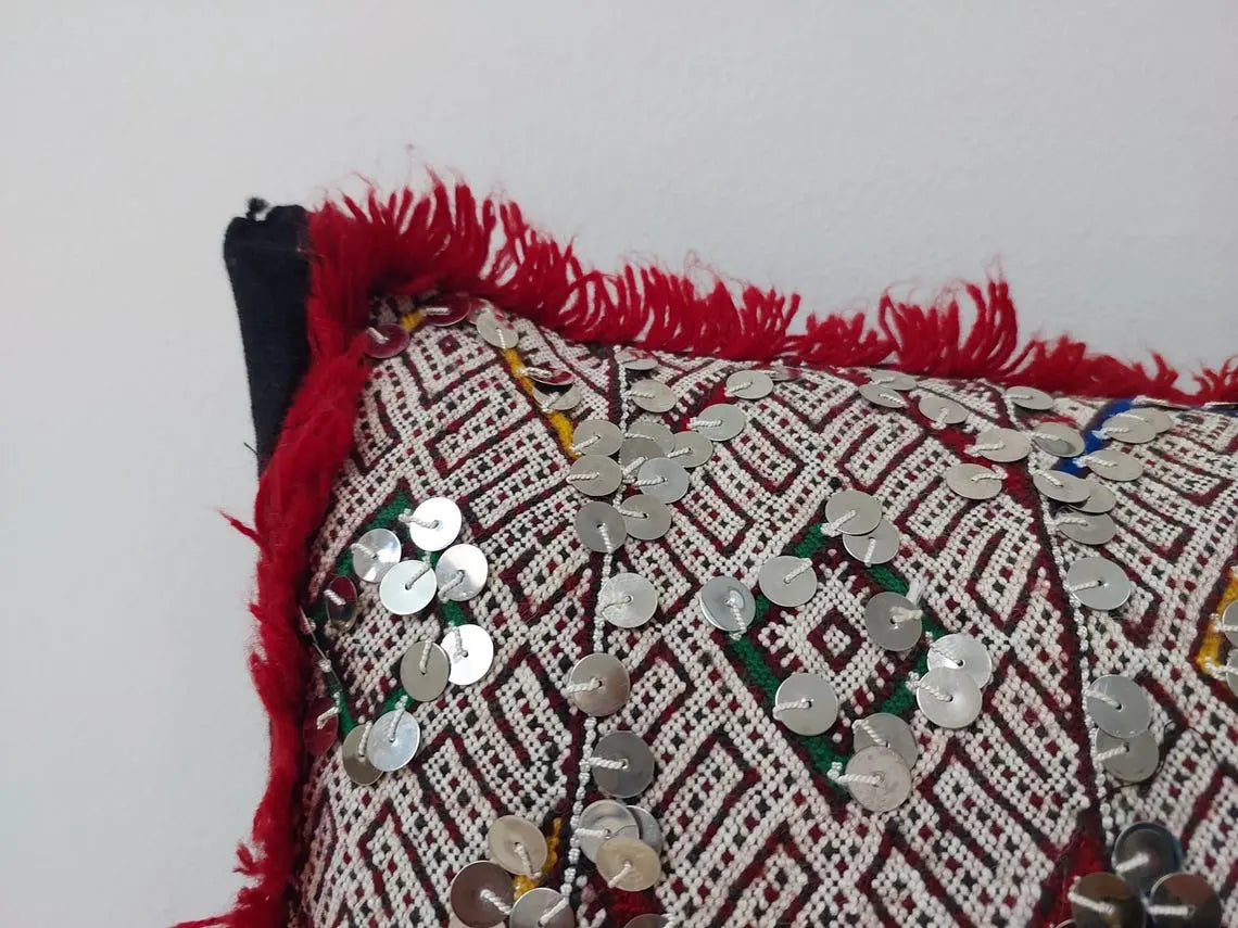 Moroccan Kilim Pillow Cover, Berber Kilim Pillow, Moroccan Pillow, Handmade Wool Pillow, Decorative Pillow Case. MoroccanBazzArts