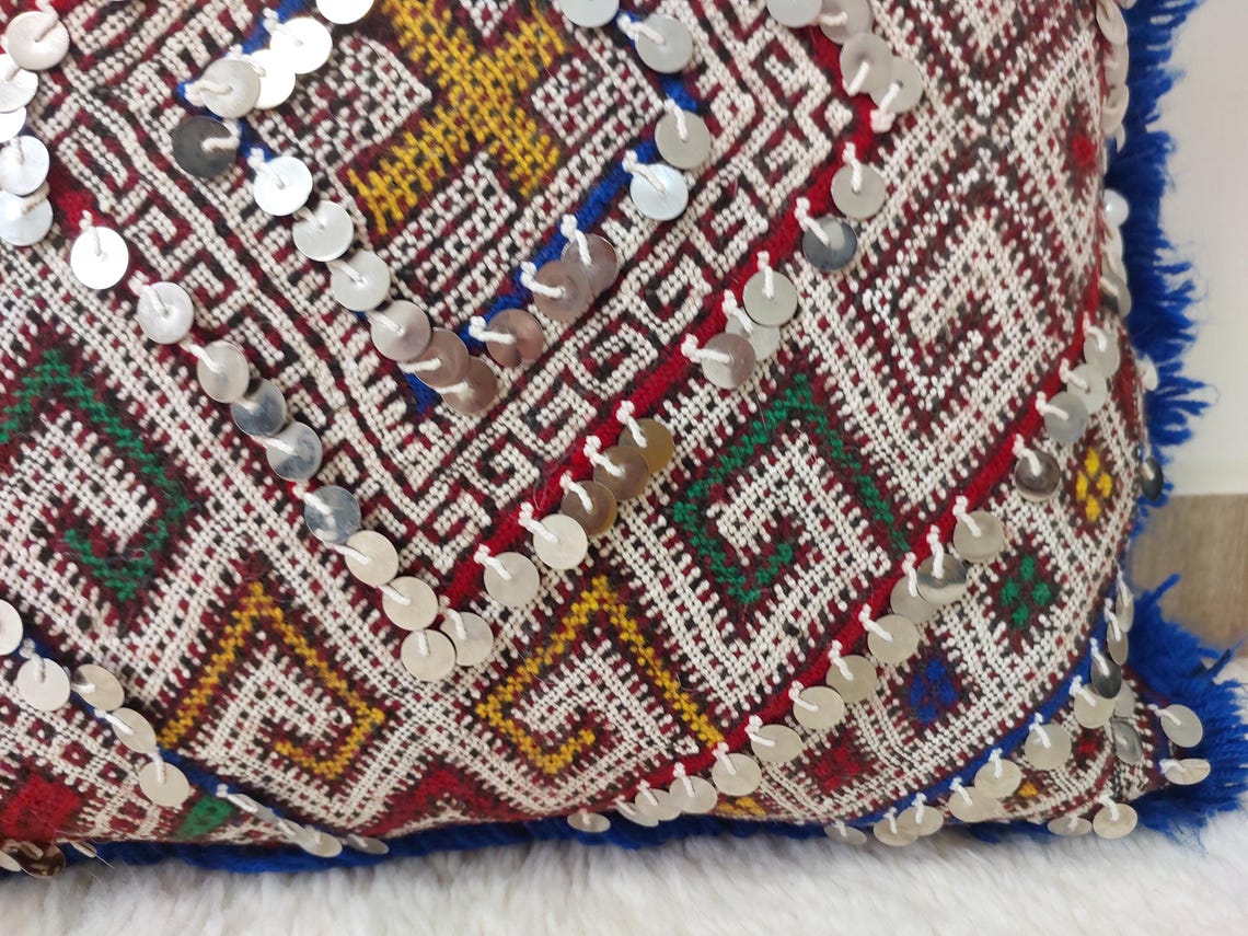 Moroccan Kilim Pillow Cover, Berber Kilim Pillow, Moroccan Pillow, Handmade Wool Pillow, Decorative Pillow Case. MoroccanBazzArts