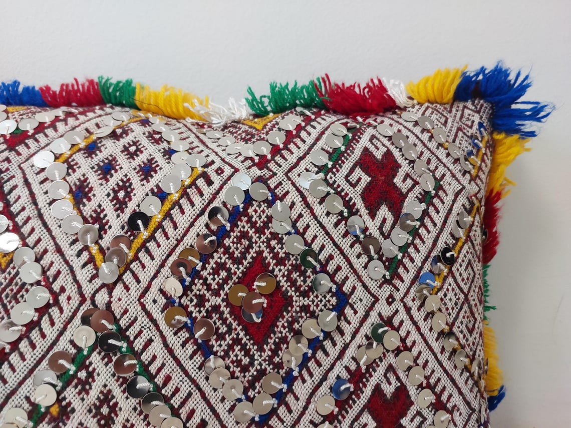 Moroccan Kilim Pillow Cover, Berber Kilim Pillow, Moroccan Pillow, Handmade Wool Pillow, Decorative Pillow Case. MoroccanBazzArts