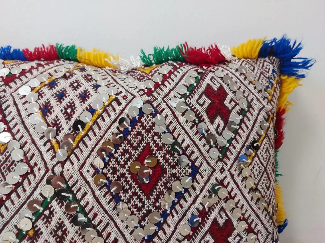 Moroccan Kilim Pillow Cover, Berber Kilim Pillow, Moroccan Pillow, Handmade Wool Pillow, Decorative Pillow Case. MoroccanBazzArts