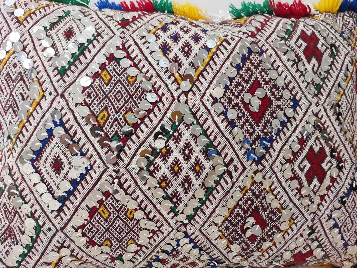 Moroccan Kilim Pillow Cover, Berber Kilim Pillow, Moroccan Pillow, Handmade Wool Pillow, Decorative Pillow Case. MoroccanBazzArts
