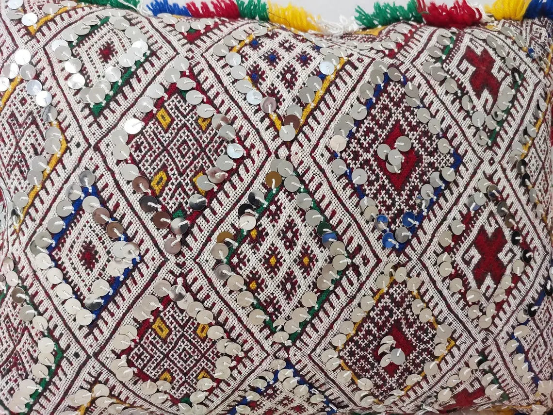 Moroccan Kilim Pillow Cover, Berber Kilim Pillow, Moroccan Pillow, Handmade Wool Pillow, Decorative Pillow Case. MoroccanBazzArts