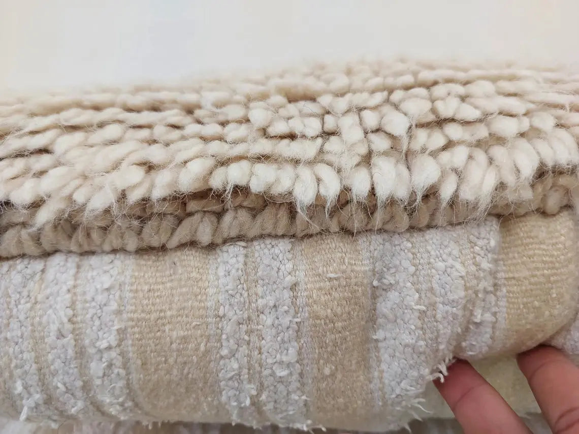 Unique Berber Wool Cushion With Design, 16x24 MoroccanBazzArts