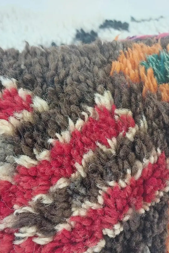 Vintage Moroccan Berber Wool Pillow: Handmade Ait Bou Ichaouen Double-sided Cushion For Bohemian Decor MoroccanBazzArts