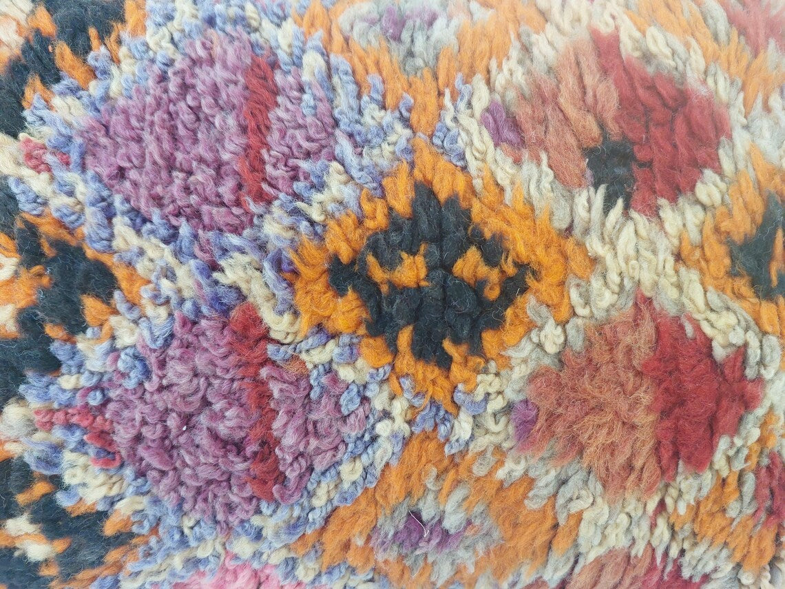 Authentic Handmade Berber Wool Pillow From Aït Bou Ichaouen | Vintage Moroccan Double-sided Cushion MoroccanBazzArts