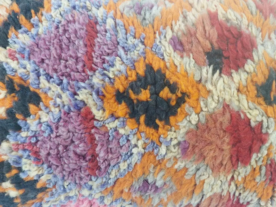 Authentic Handmade Berber Wool Pillow From Aït Bou Ichaouen | Vintage Moroccan Double-sided Cushion MoroccanBazzArts