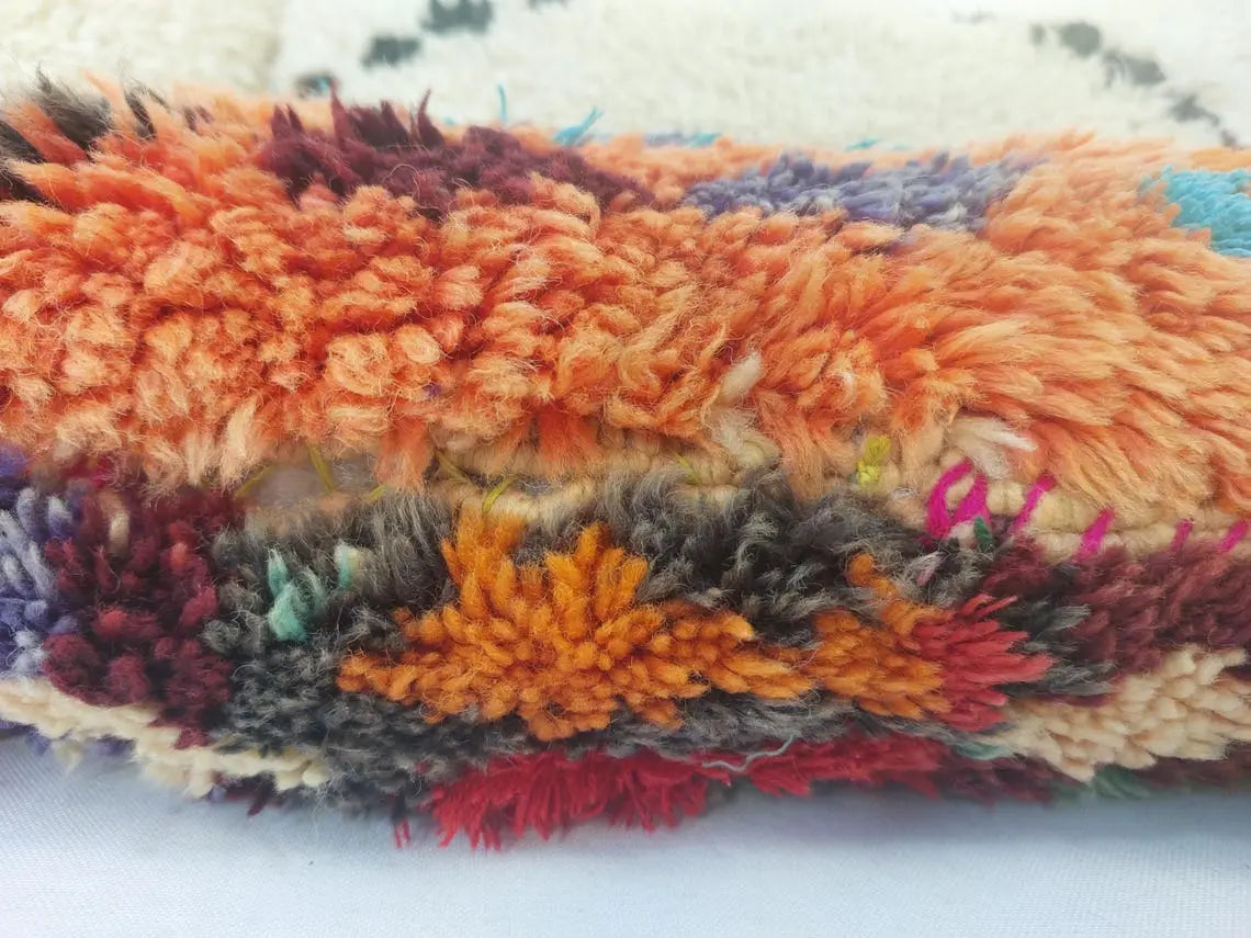 Authentic Handmade Berber Wool Pillow From Aït Bou Ichaouen | Vintage Moroccan Double-sided Cushion MoroccanBazzArts