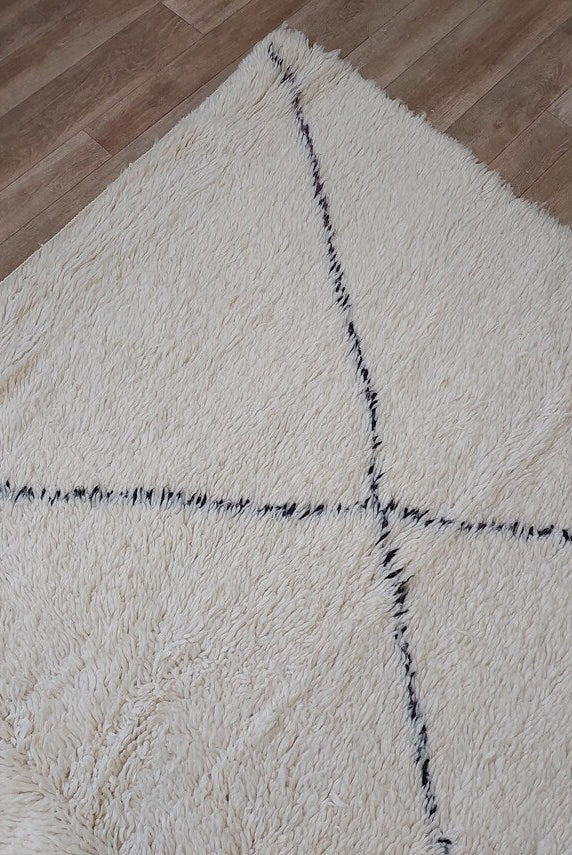 Authentic Handmade Moroccan Beni Ourain Rug - Custom All-Wool Berber Carpet from Genuine Lamb Wool MoroccanBazzArts