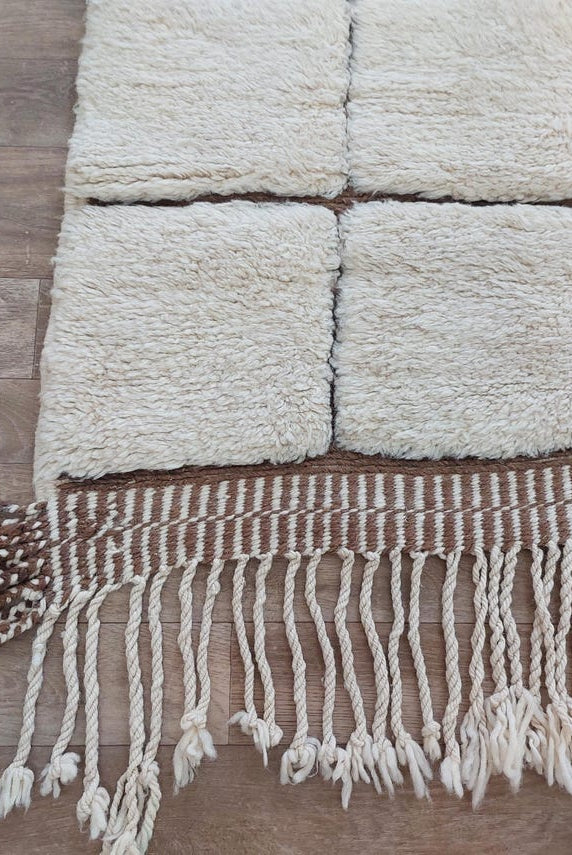 Authentic Moroccan Beni Mrirt Rug: Custom-Made, Hand-Knotted Berber Wool Carpet for Boho Decor MoroccanBazzArts