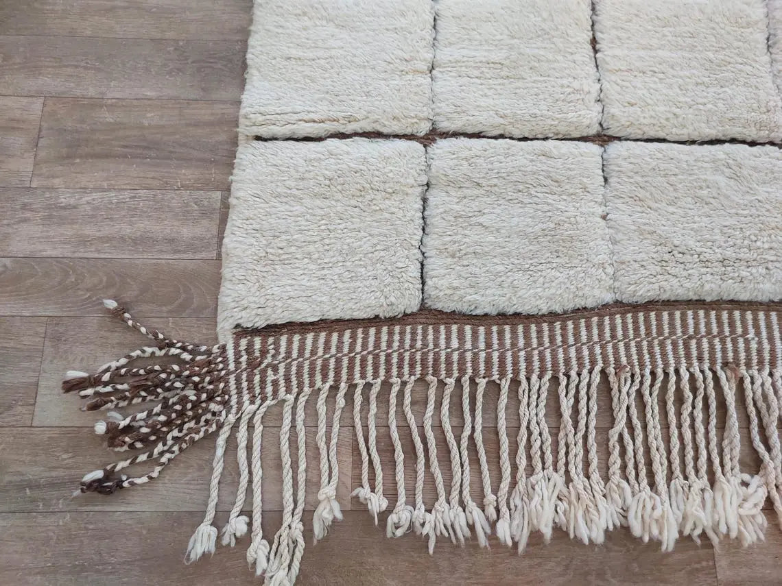 Authentic Moroccan Beni Mrirt Rug: Custom-Made, Hand-Knotted Berber Wool Carpet for Boho Decor MoroccanBazzArts
