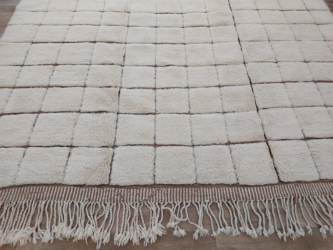 Authentic Moroccan Beni Mrirt Rug: Custom-Made, Hand-Knotted Berber Wool Carpet for Boho Decor MoroccanBazzArts
