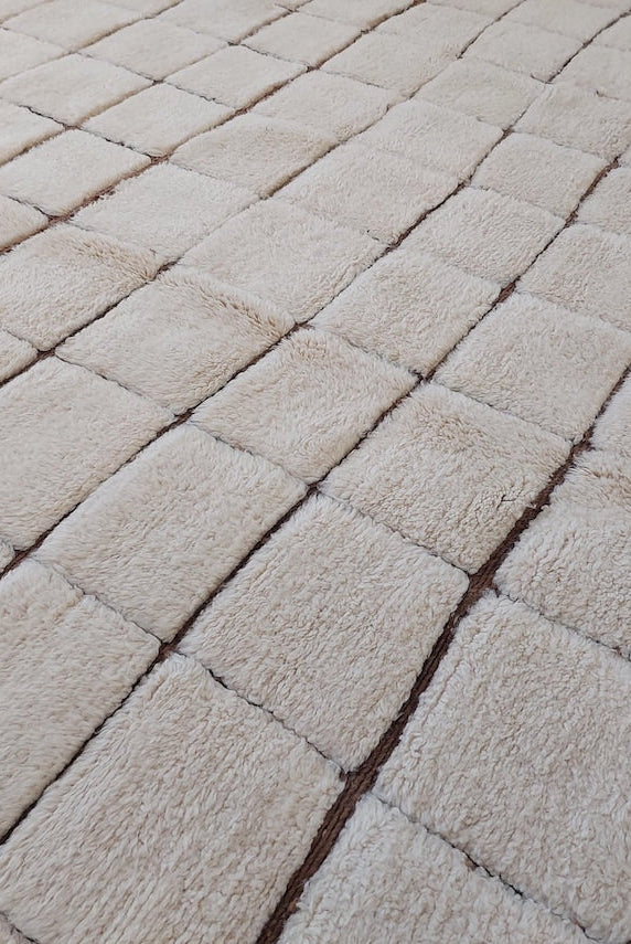 Authentic Moroccan Beni Mrirt Rug: Custom-Made, Hand-Knotted Berber Wool Carpet for Boho Decor MoroccanBazzArts