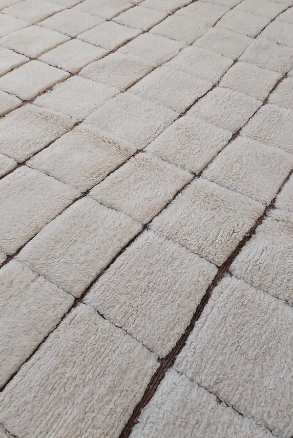 Authentic Moroccan Beni Mrirt Rug: Custom-Made, Hand-Knotted Berber Wool Carpet for Boho Decor MoroccanBazzArts