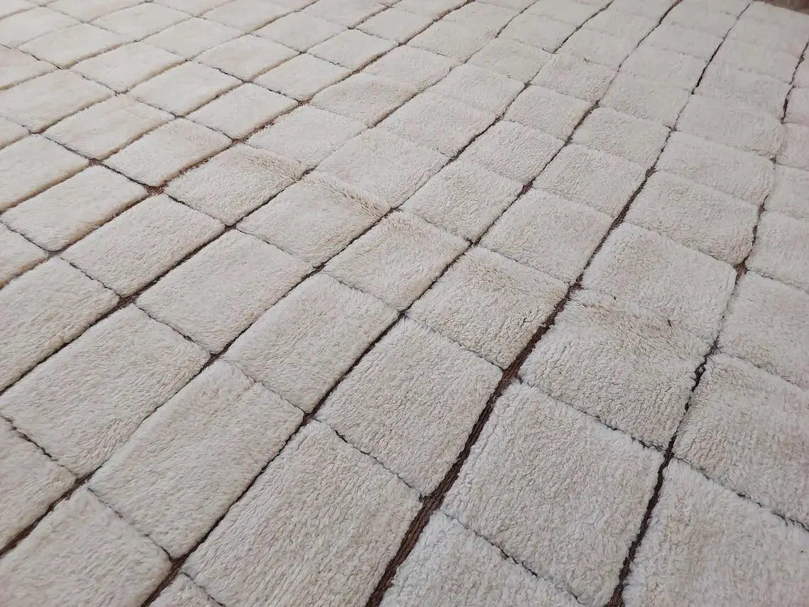 Authentic Moroccan Beni Mrirt Rug: Custom-Made, Hand-Knotted Berber Wool Carpet for Boho Decor MoroccanBazzArts