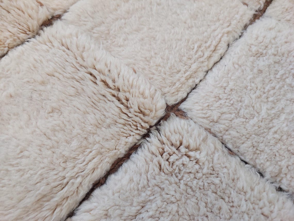 Authentic Moroccan Beni Mrirt Rug: Custom-Made, Hand-Knotted Berber Wool Carpet for Boho Decor MoroccanBazzArts