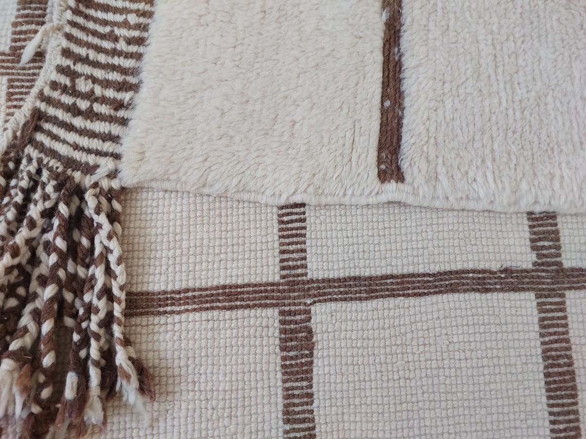 Authentic Moroccan Beni Mrirt Rug: Custom-Made, Hand-Knotted Berber Wool Carpet for Boho Decor MoroccanBazzArts