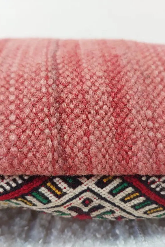 Authentic Vintage Moroccan Kilim Pillow - Handmade Berber Wool Cushion - Boho Decorative Throw Pillow Case - Moroccan Home Decor Accent MoroccanBazzArts