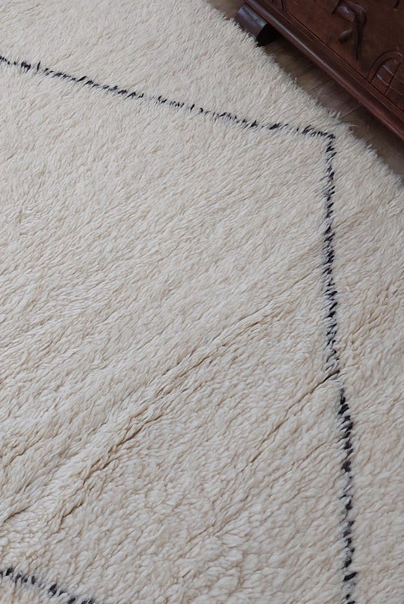 Hand-knotted Moroccan Rug - Custom Beni Ourain Rug - All-wool Berber Rug - Genuine Lamb Wool - Handmade Rug MoroccanBazzArts