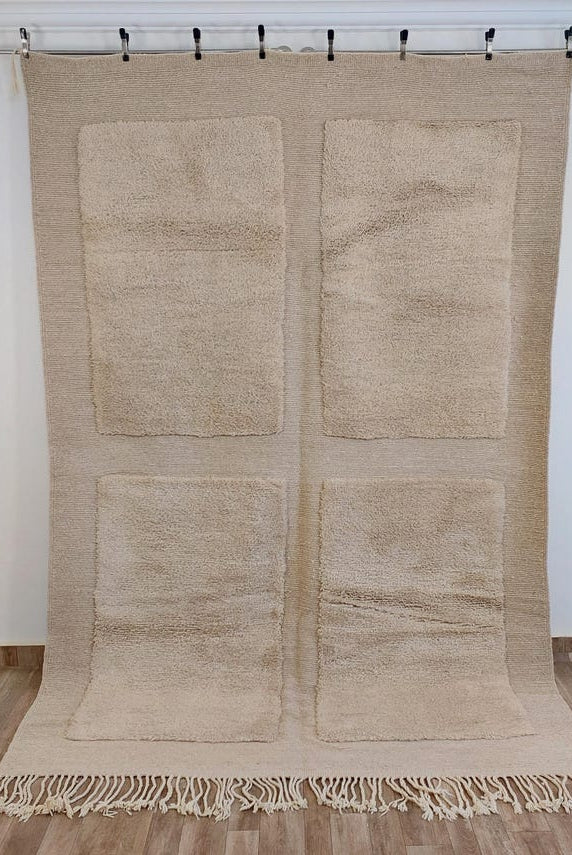 Authentic Moroccan Beni Mrirt Rug: Custom-made, Hand-knotted Berber Wool Carpet For Boho Decor MoroccanBazzArts