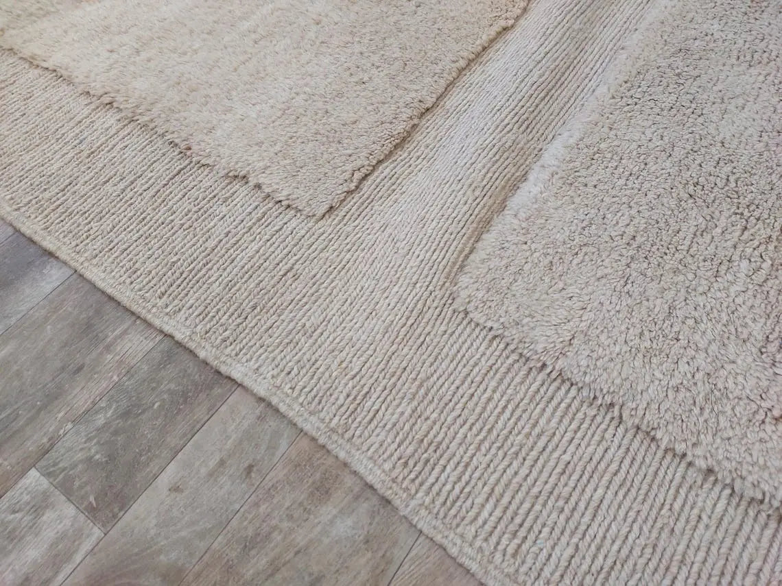 Authentic Moroccan Beni Mrirt Rug: Custom-made, Hand-knotted Berber Wool Carpet For Boho Decor MoroccanBazzArts
