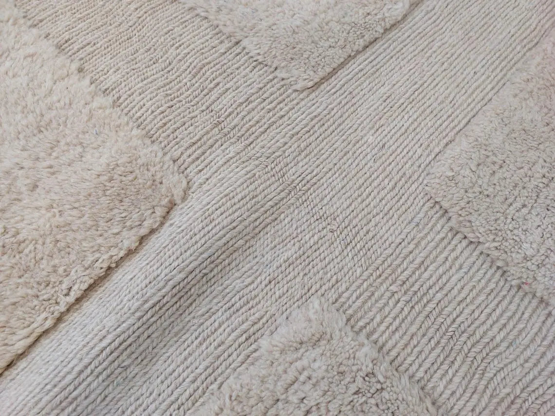Authentic Moroccan Beni Mrirt Rug: Custom-made, Hand-knotted Berber Wool Carpet For Boho Decor MoroccanBazzArts
