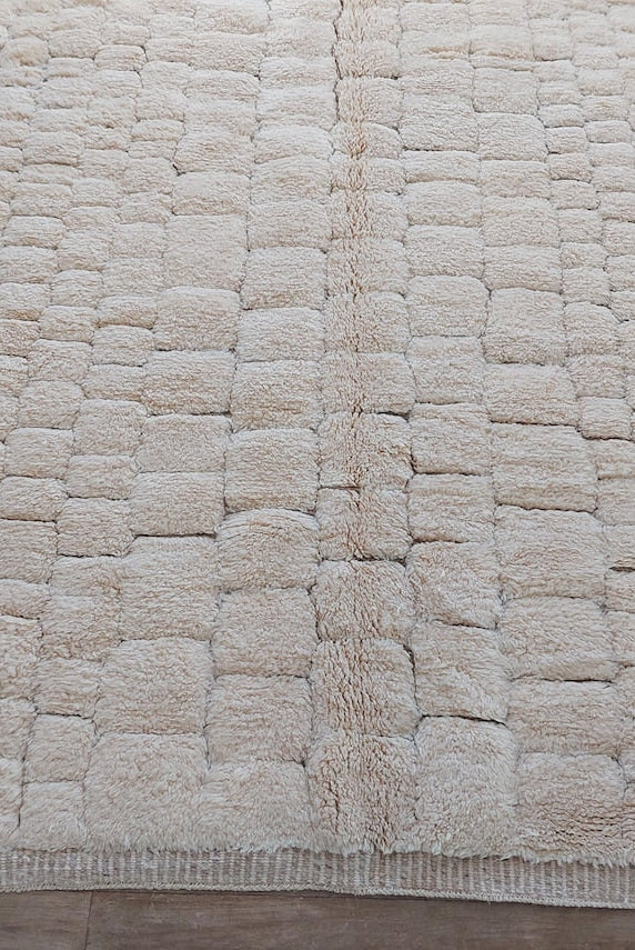 Authentic Moroccan Beni Mrirt Rug: Custom-made, Hand-knotted Berber Wool Carpet For Boho Decor MoroccanBazzArts