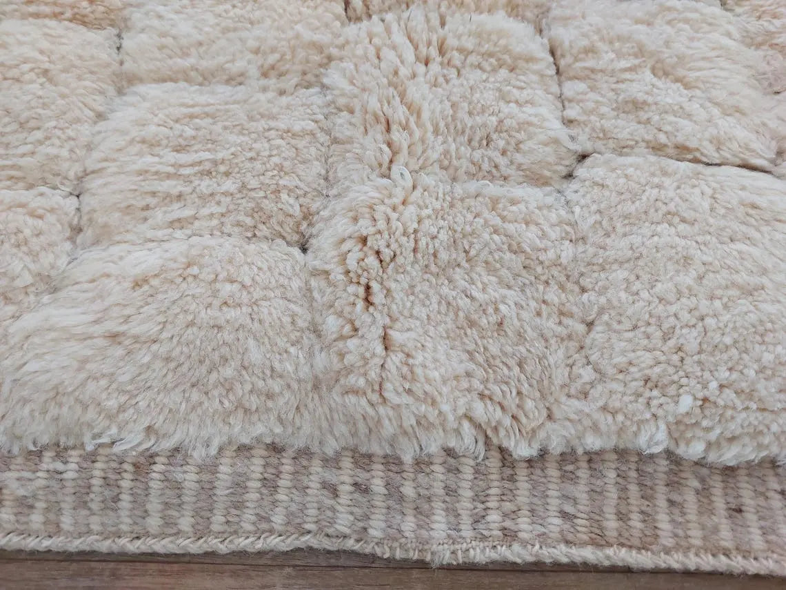 Authentic Moroccan Beni Mrirt Rug: Custom-made, Hand-knotted Berber Wool Carpet For Boho Decor MoroccanBazzArts