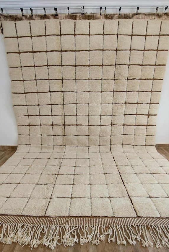 Authentic Moroccan Beni Mrirt Rug: Custom-Made, Hand-Knotted Berber Wool Carpet for Boho Decor MoroccanBazzArts