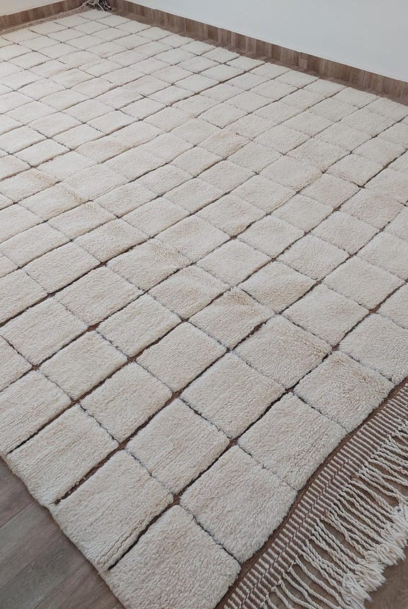 Authentic Moroccan Beni Mrirt Rug: Custom-Made, Hand-Knotted Berber Wool Carpet for Boho Decor MoroccanBazzArts