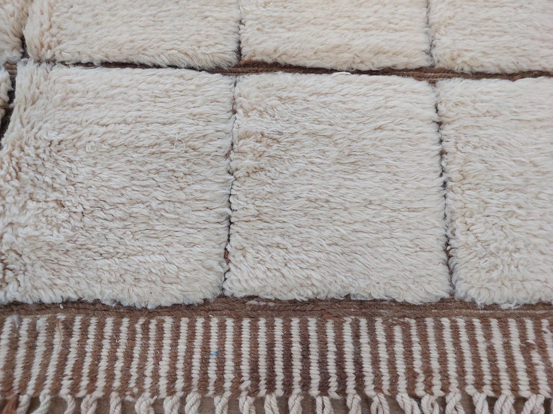 Authentic Moroccan Beni Mrirt Rug: Custom-Made, Hand-Knotted Berber Wool Carpet for Boho Decor MoroccanBazzArts