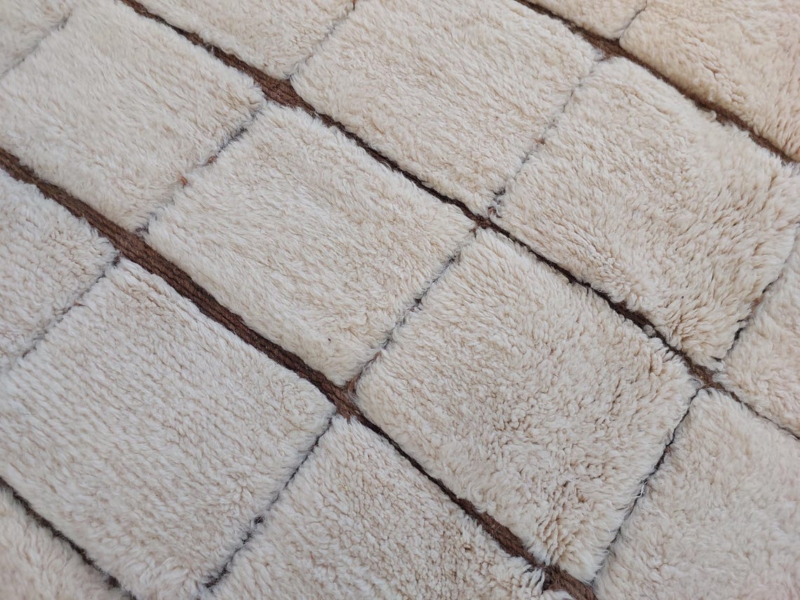 Authentic Moroccan Beni Mrirt Rug: Custom-Made, Hand-Knotted Berber Wool Carpet for Boho Decor MoroccanBazzArts
