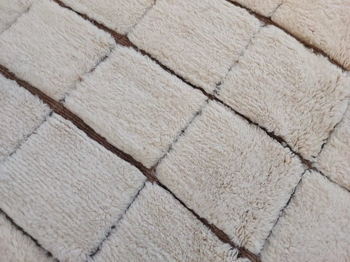 Authentic Moroccan Beni Mrirt Rug: Custom-Made, Hand-Knotted Berber Wool Carpet for Boho Decor MoroccanBazzArts
