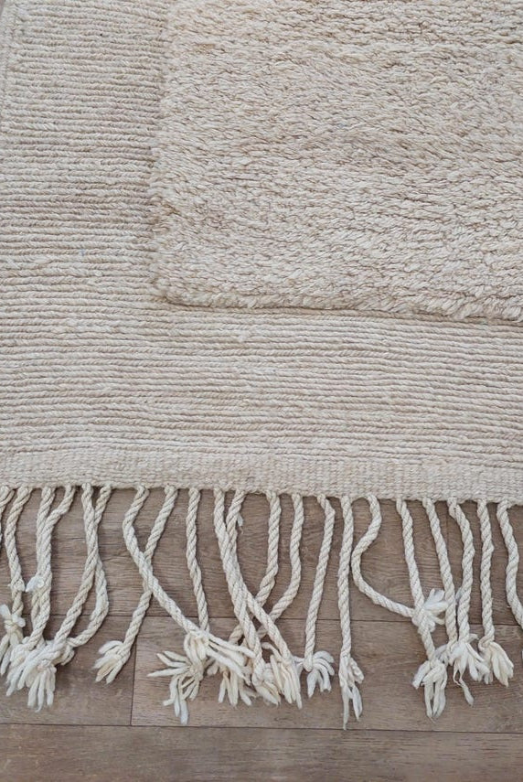 Authentic Moroccan Beni Mrirt Rug: Custom-made, Hand-knotted Berber Wool Carpet For Boho Decor MoroccanBazzArts