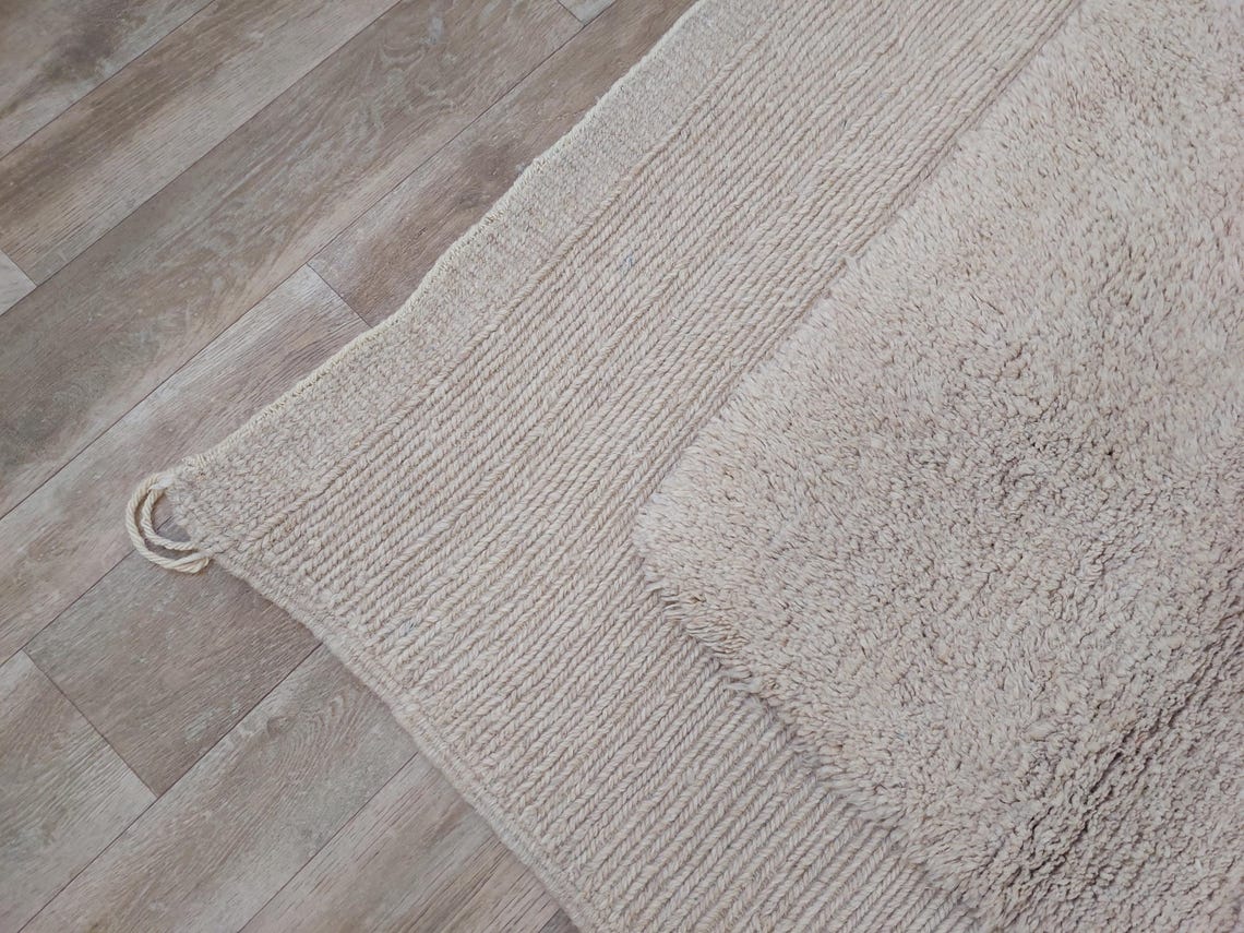Authentic Moroccan Beni Mrirt Rug: Custom-made, Hand-knotted Berber Wool Carpet For Boho Decor MoroccanBazzArts
