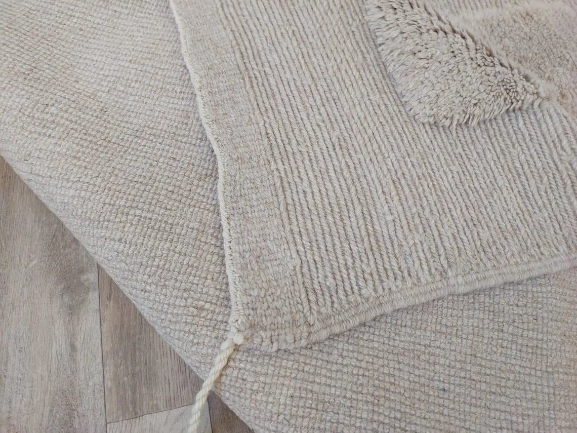 Authentic Moroccan Beni Mrirt Rug: Custom-made, Hand-knotted Berber Wool Carpet For Boho Decor MoroccanBazzArts