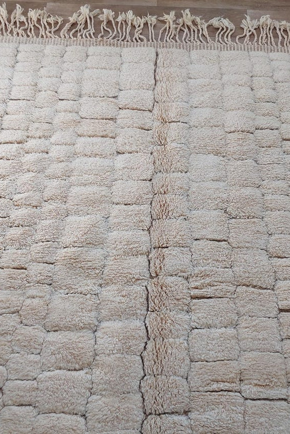 Authentic Moroccan Beni Mrirt Rug: Custom-made, Hand-knotted Berber Wool Carpet For Boho Decor MoroccanBazzArts