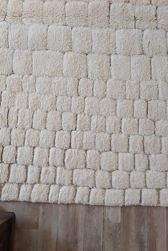 Authentic Moroccan Beni Mrirt Rug: Custom-made, Hand-knotted Berber Wool Carpet For Boho Decor MoroccanBazzArts