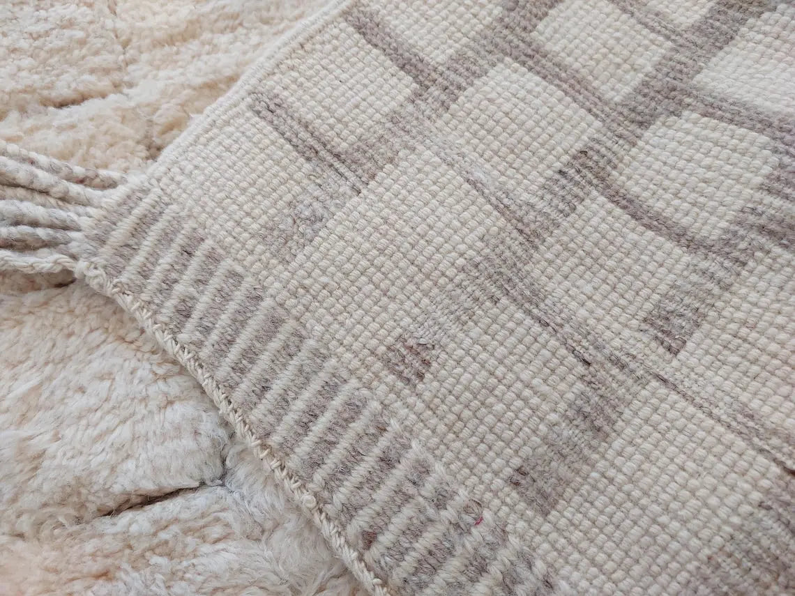 Authentic Moroccan Beni Mrirt Rug: Custom-made, Hand-knotted Berber Wool Carpet For Boho Decor MoroccanBazzArts