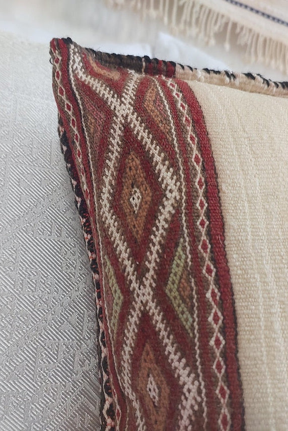 Vintage Berber Pillow | Authentic Vintage Moroccan Pillow, Handmade With Love, Amazigh Tribe Pillow Case MoroccanBazzArts