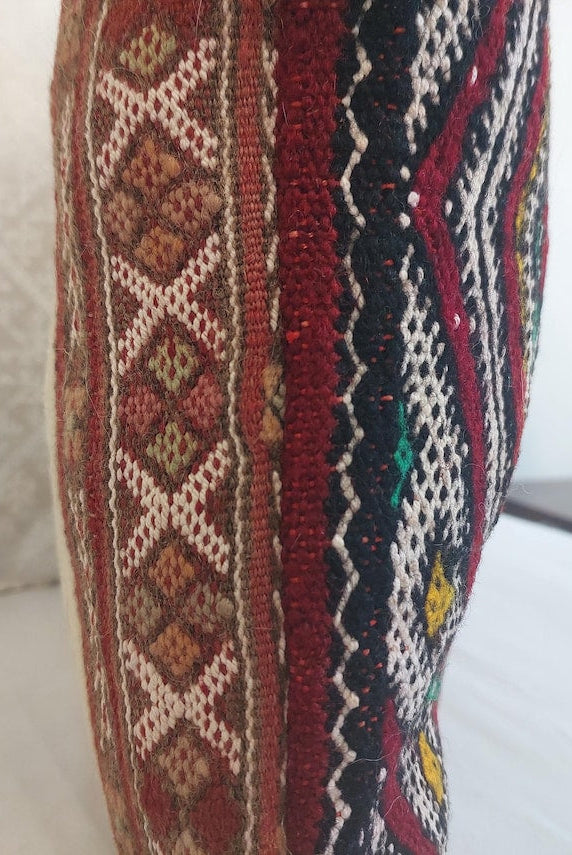 Vintage Berber Pillow | Authentic Vintage Moroccan Pillow, Handmade With Love, Amazigh Tribe Pillow Case MoroccanBazzArts