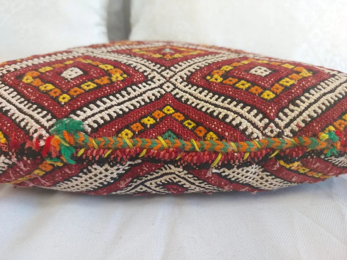 Vintage Berber Pillow Case, Tribal Moroccan Pillow, Authentic Double Side. MoroccanBazzArts