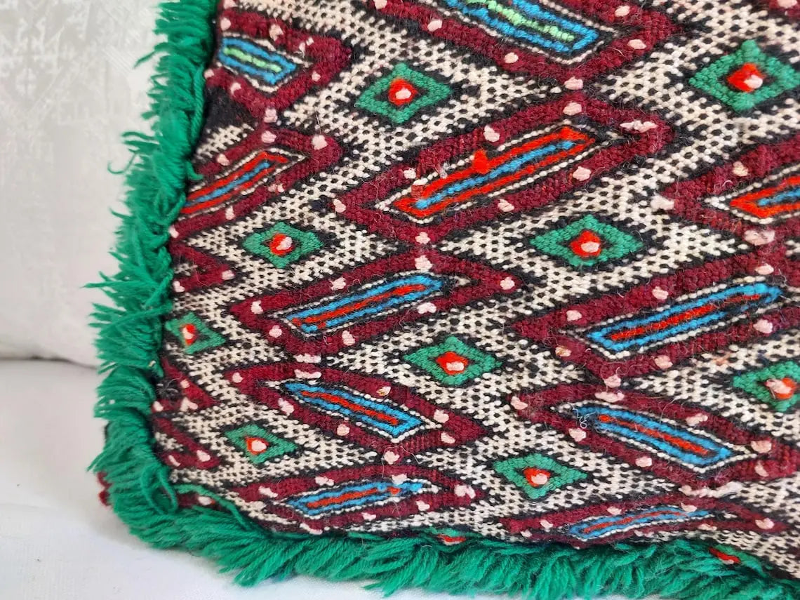 Moroccan Kilim Pillow Cover, Berber Kilim Pillow, Moroccan Pillow, Handmade Wool Pillow, Decorative Pillow Case. MoroccanBazzArts
