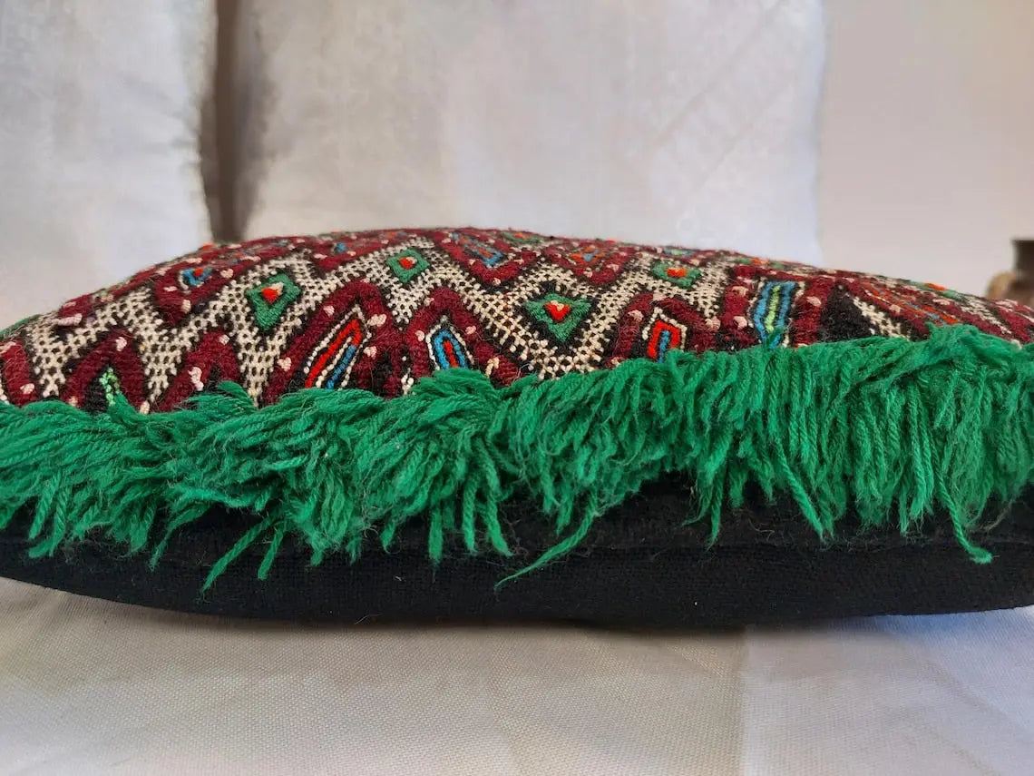 Moroccan Kilim Pillow Cover, Berber Kilim Pillow, Moroccan Pillow, Handmade Wool Pillow, Decorative Pillow Case. MoroccanBazzArts