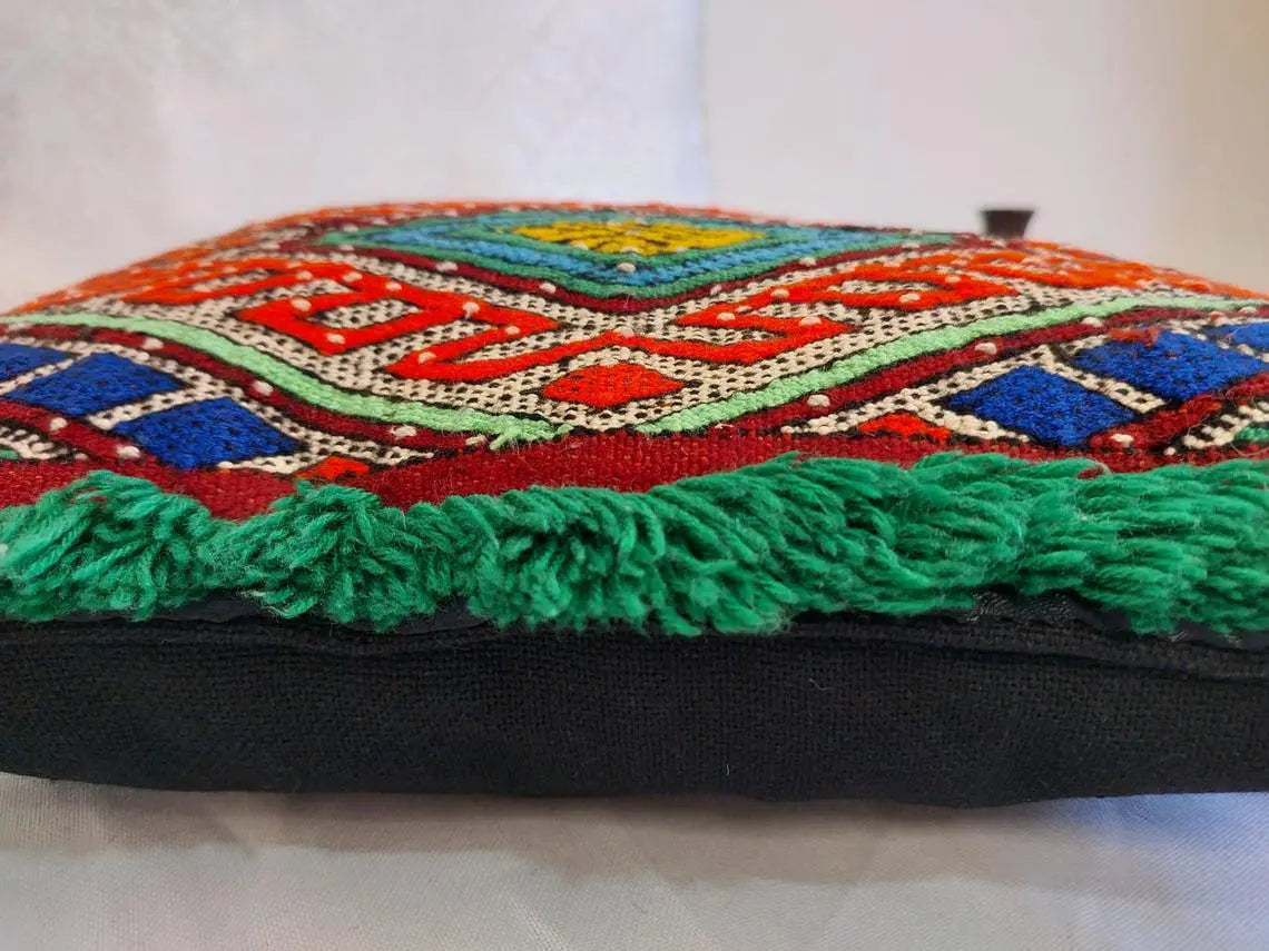 Moroccan Kilim Pillow Cover, Berber Kilim Pillow, Moroccan Pillow, Handmade Wool Pillow, Decorative Pillow Case. MoroccanBazzArts