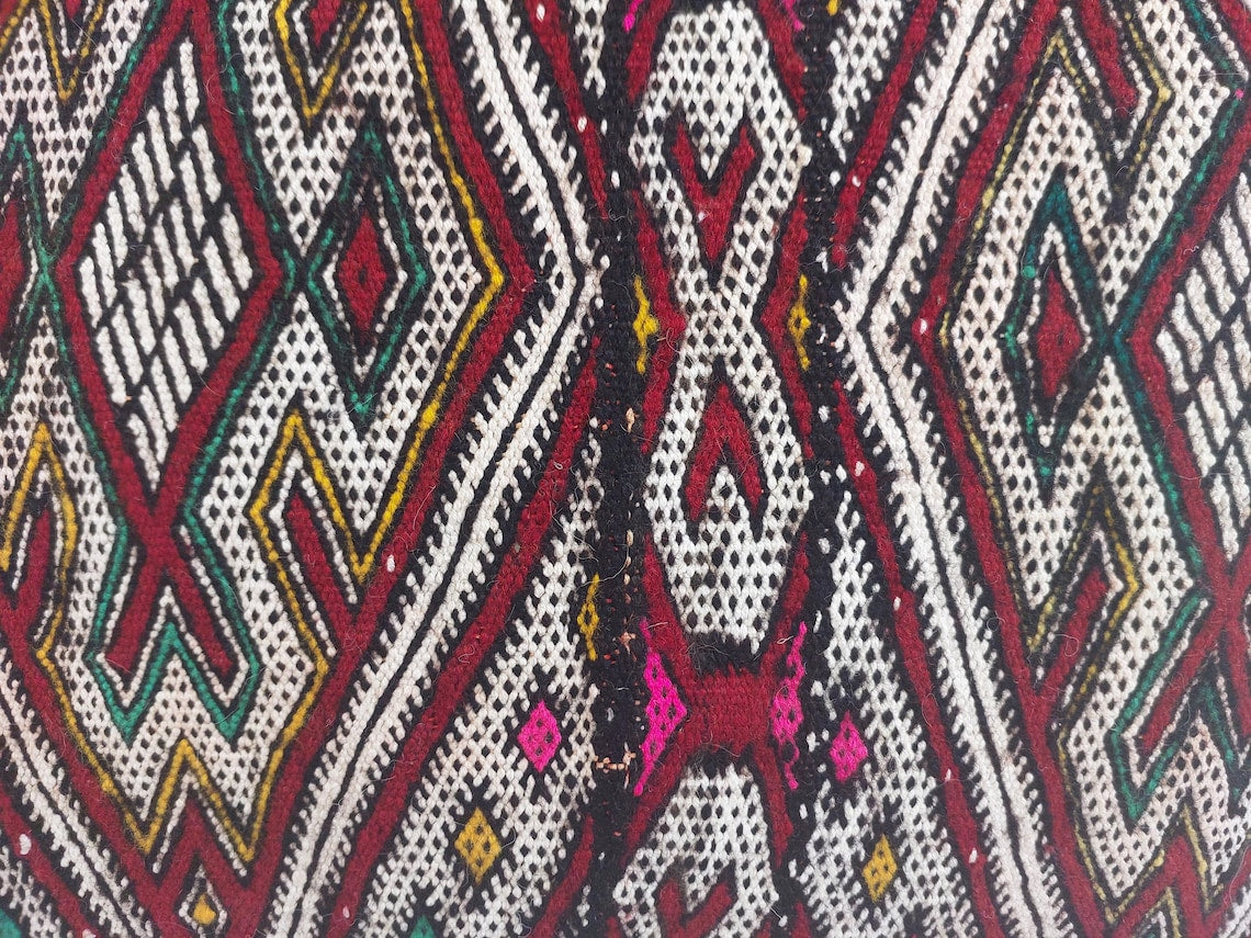 Vintage Berber Pillow | Authentic Vintage Moroccan Pillow, Handmade With Love, Amazigh Tribe Pillow Case MoroccanBazzArts