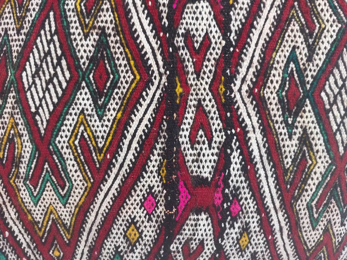 Vintage Berber Pillow | Authentic Vintage Moroccan Pillow, Handmade With Love, Amazigh Tribe Pillow Case MoroccanBazzArts